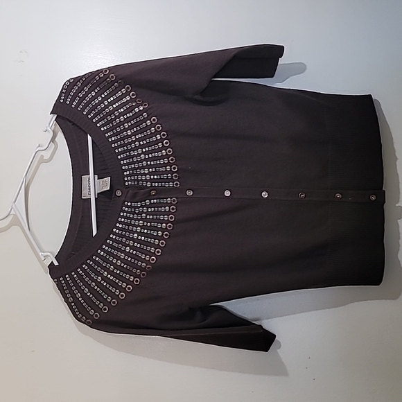 Chico's Women's Cardigan Shortsleeve Size   Small - Picture 1 of 7